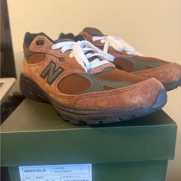 Aime Leon Dore Men's Brown and Green Sneakers - Picture 2 of 6